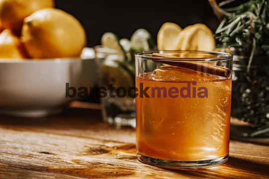 Cinnamon Fall Old Fashioned on Wood Bar II