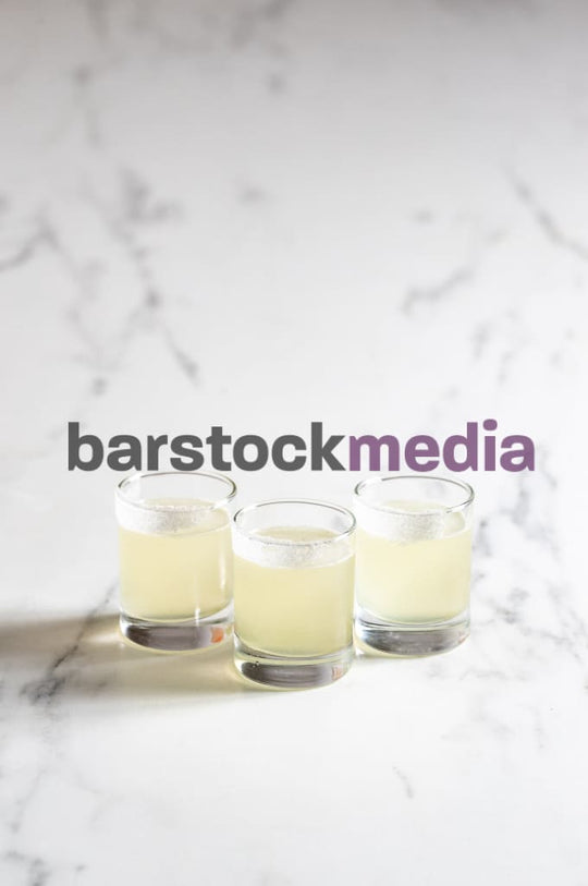 Lemon Drop Shots on Marble