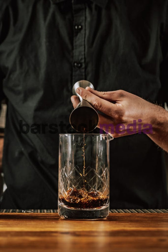 Jigger Pour into Mixing Glass IV