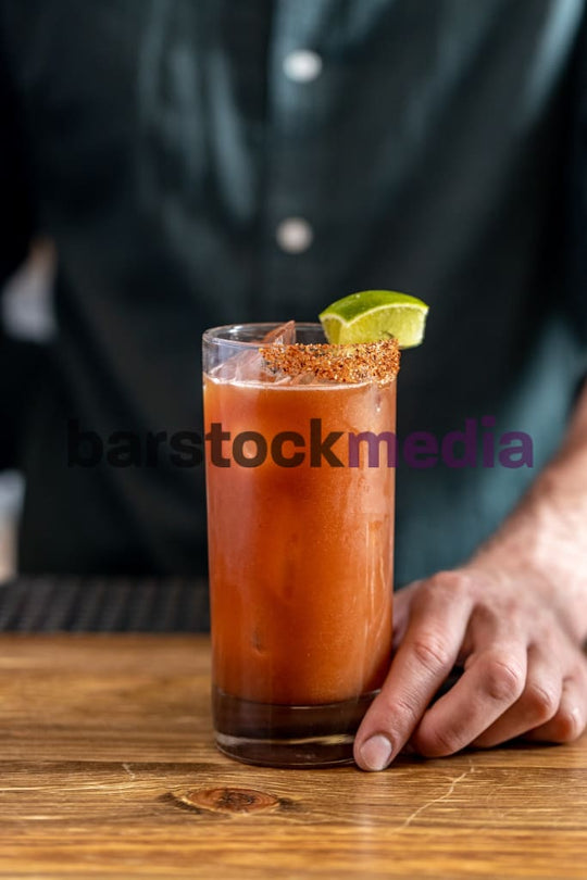 Michelada on Wood Bartop
