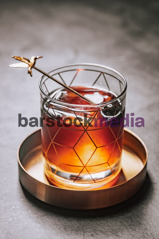 Old Fashioned in a Gold Glass
