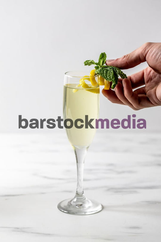 French 75 Garnished With Mint