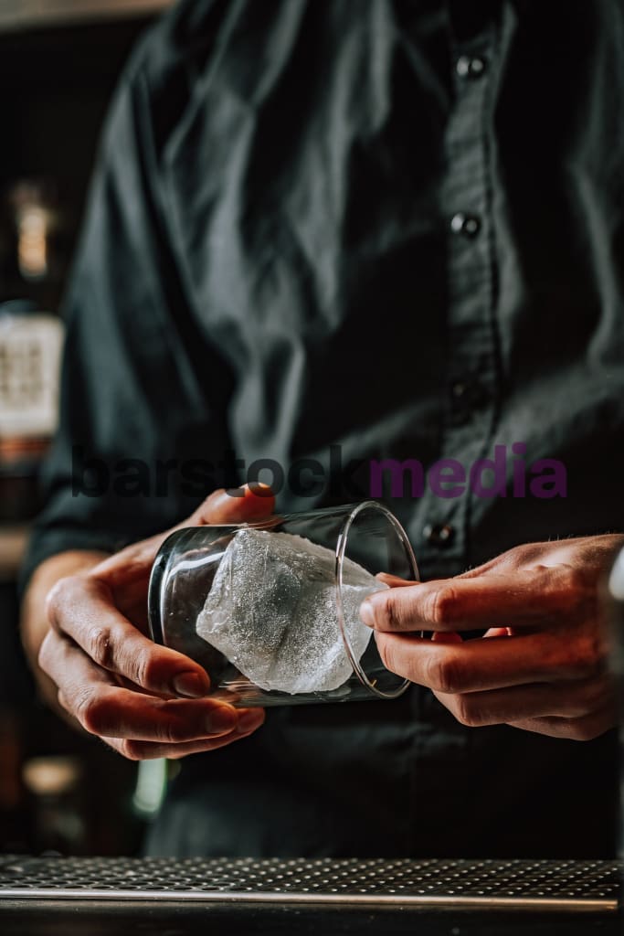 Ice In Glass-Bar Stock Photos